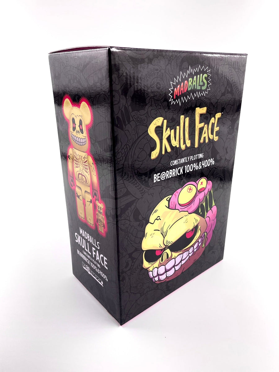 BEARBRICK Madballs Skull Face (400% + 100%) – Post Modern Vandal