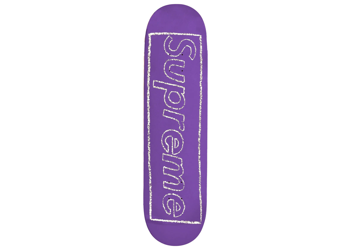 Supreme x KAWS Chalk Logo Skatedeck (Purple)