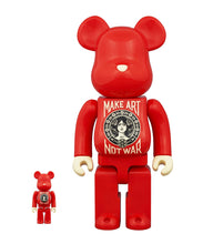 Load image into Gallery viewer, BEARBRICK Shepard Fairey Make Art Not War (SIGNED) 400% + 100% Box Set Vinyl Figure Shepard Fairey
