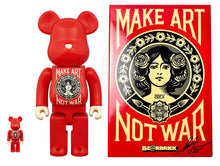 Load image into Gallery viewer, BEARBRICK Shepard Fairey Make Art Not War (SIGNED) 400% + 100% Box Set Vinyl Figure Shepard Fairey
