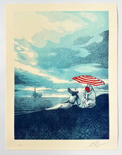 Load image into Gallery viewer, Bliss At The Cliff&#39;s Edge Letterpress Print Shepard Fairey
