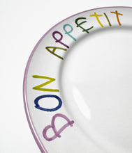 Load image into Gallery viewer, &#39;Bon Apetit&#39; Hand Painted Ceramic Plate Ceramic CB Hoyo
