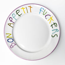 Load image into Gallery viewer, &#39;Bon Apetit&#39; Hand Painted Ceramic Plate Ceramic CB Hoyo
