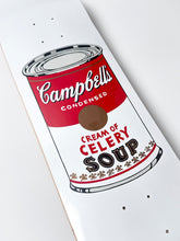 Load image into Gallery viewer, Campbell&#39;s Soup Skateboard Deck (White) Skate Deck Andy Warhol
