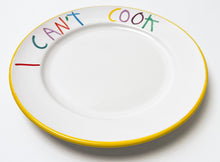 Load image into Gallery viewer, &#39;Can&#39;t Cook&#39; Hand Painted Ceramic Plate Ceramic CB Hoyo
