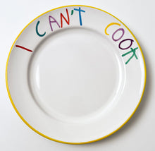 Load image into Gallery viewer, &#39;Can&#39;t Cook&#39; Hand Painted Ceramic Plate Ceramic CB Hoyo
