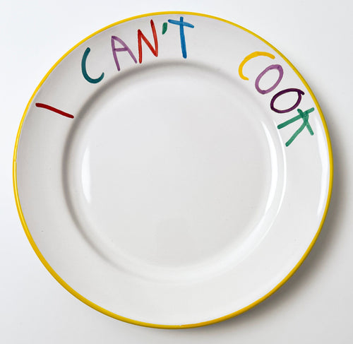 'Can't Cook' Hand Painted Ceramic Plate Ceramic CB Hoyo