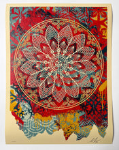 Load image into Gallery viewer, Collage Peace Mandala (Red) Print Shepard Fairey
