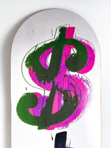 Dollar Signs Skateboard Deck (9 Solo B Variant) Skate Deck Andy Warhol