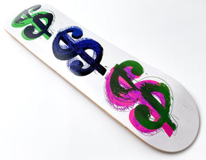 Dollar Signs Skateboard Deck (9 Solo B Variant) Skate Deck Andy Warhol