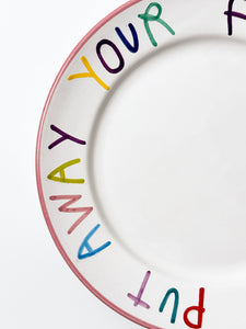 'Fcking Phone' Hand Painted Ceramic Plate Ceramic CB Hoyo