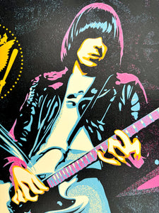 Johnny Ramone Smokin' Strings Print Shepard Fairey