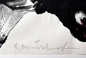 Leonard Nimoy Paster (Pink Hair) (Signed) Print - Hand Embellished Mr. Brainwash