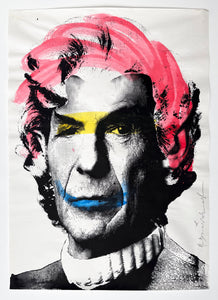 Leonard Nimoy Paster (Pink Hair) (Signed) Print - Hand Embellished Mr. Brainwash