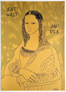 Mona Lisa's Message (Gold Variant) Print Ripoff