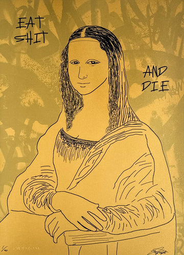 Mona Lisa's Message (Gold Variant) Print Ripoff