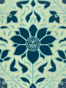 Obey Deco Floral Pattern (Blue) Print Shepard Fairey