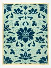 Load image into Gallery viewer, Obey Deco Floral Pattern (Blue) Print Shepard Fairey
