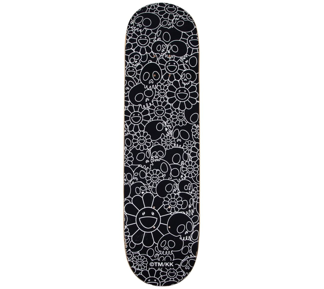 Skulls u0026 Flower Skate Deck (Black)