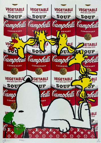 Snoopy's Campbells Soup Print Death NYC