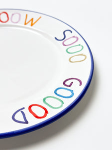 'Woow' Hand Painted Ceramic Plate Ceramic CB Hoyo