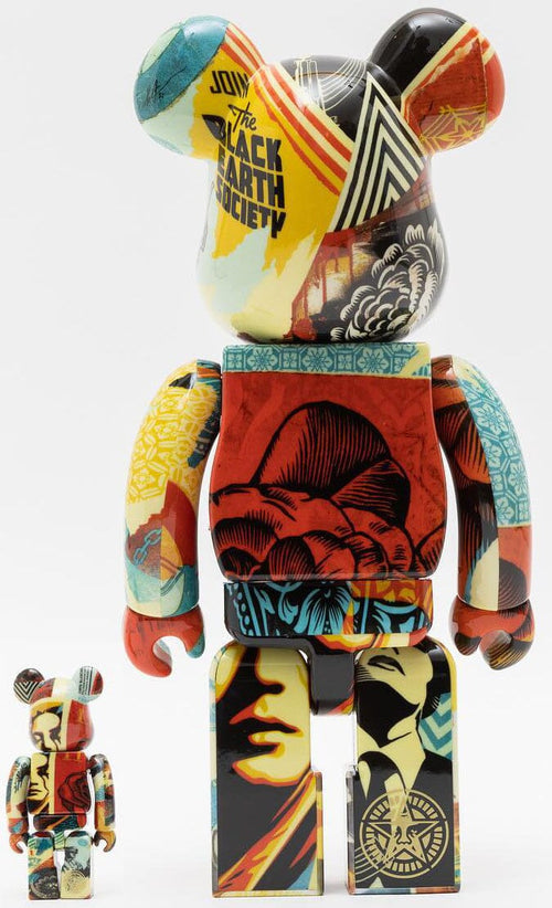 BEARBRICK Shepard Fairey DesignerCon Exclusive 400% + 100