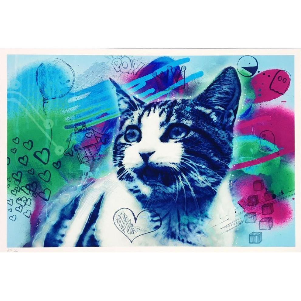 Graffiti Cat Print R3L