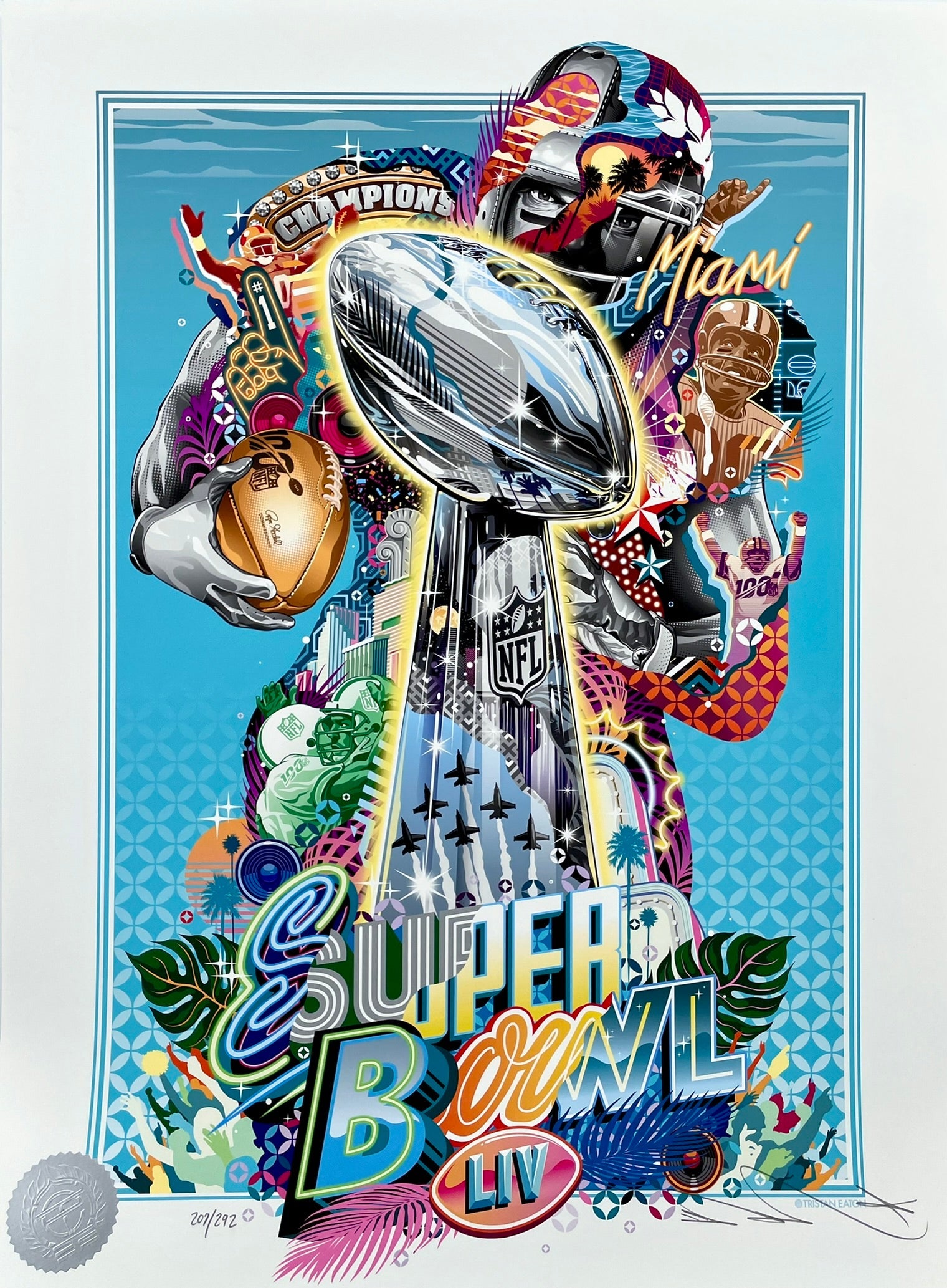 Superbowl LIV - Glowing editorial photography. Image of graphics - 170099872