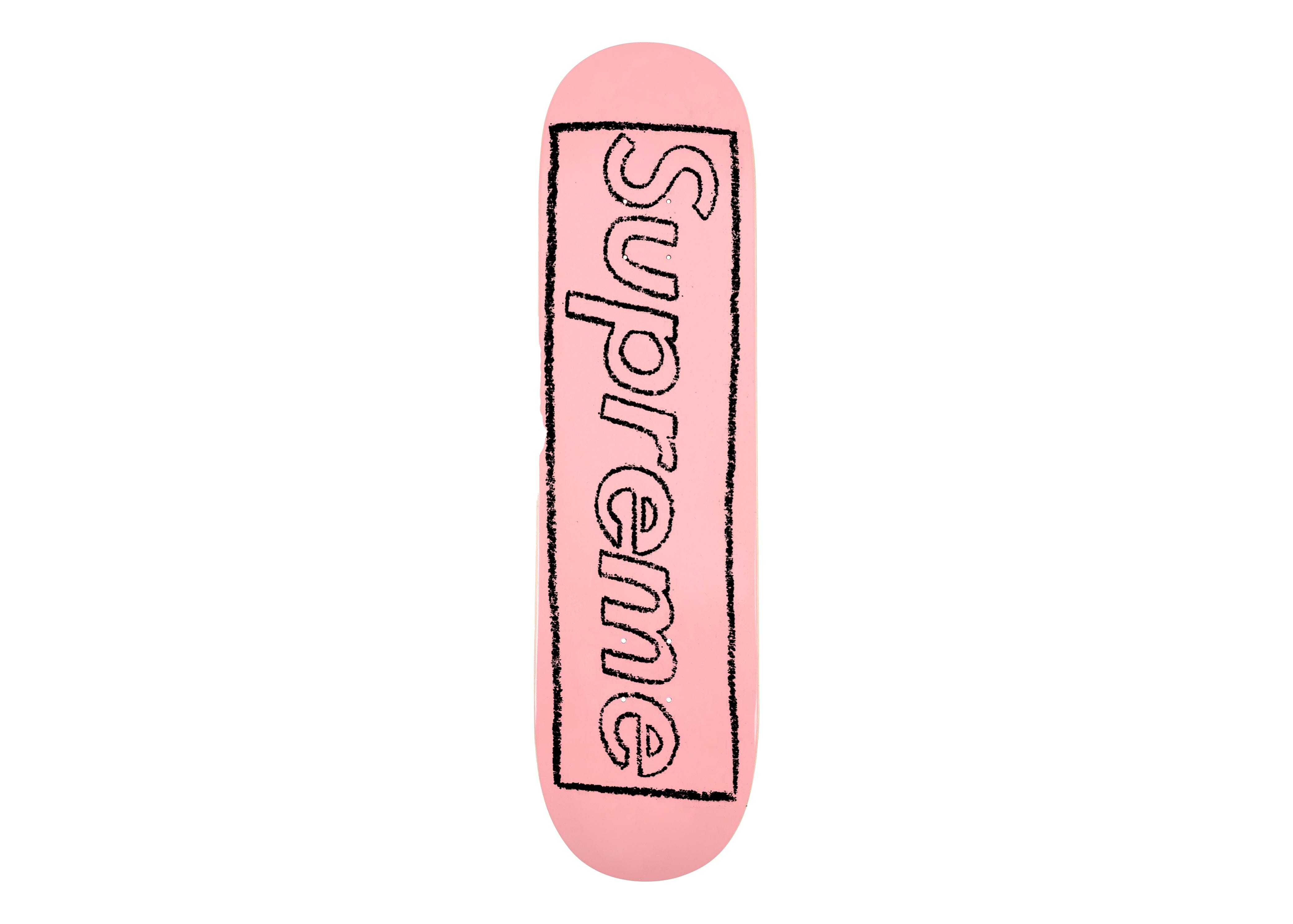 Supreme x KAWS Chalk Logo Skatedeck (Pink) – Post Modern Vandal