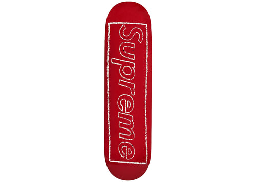Supreme x KAWS Chalk Logo Skatedeck (Red) – Post Modern Vandal