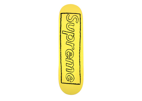 Supreme x KAWS Chalk Logo Skatedeck (Yellow) – Post Modern Vandal