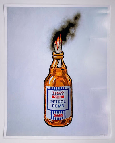 Tesco Petrol Bomb (Creased) Print Banksy