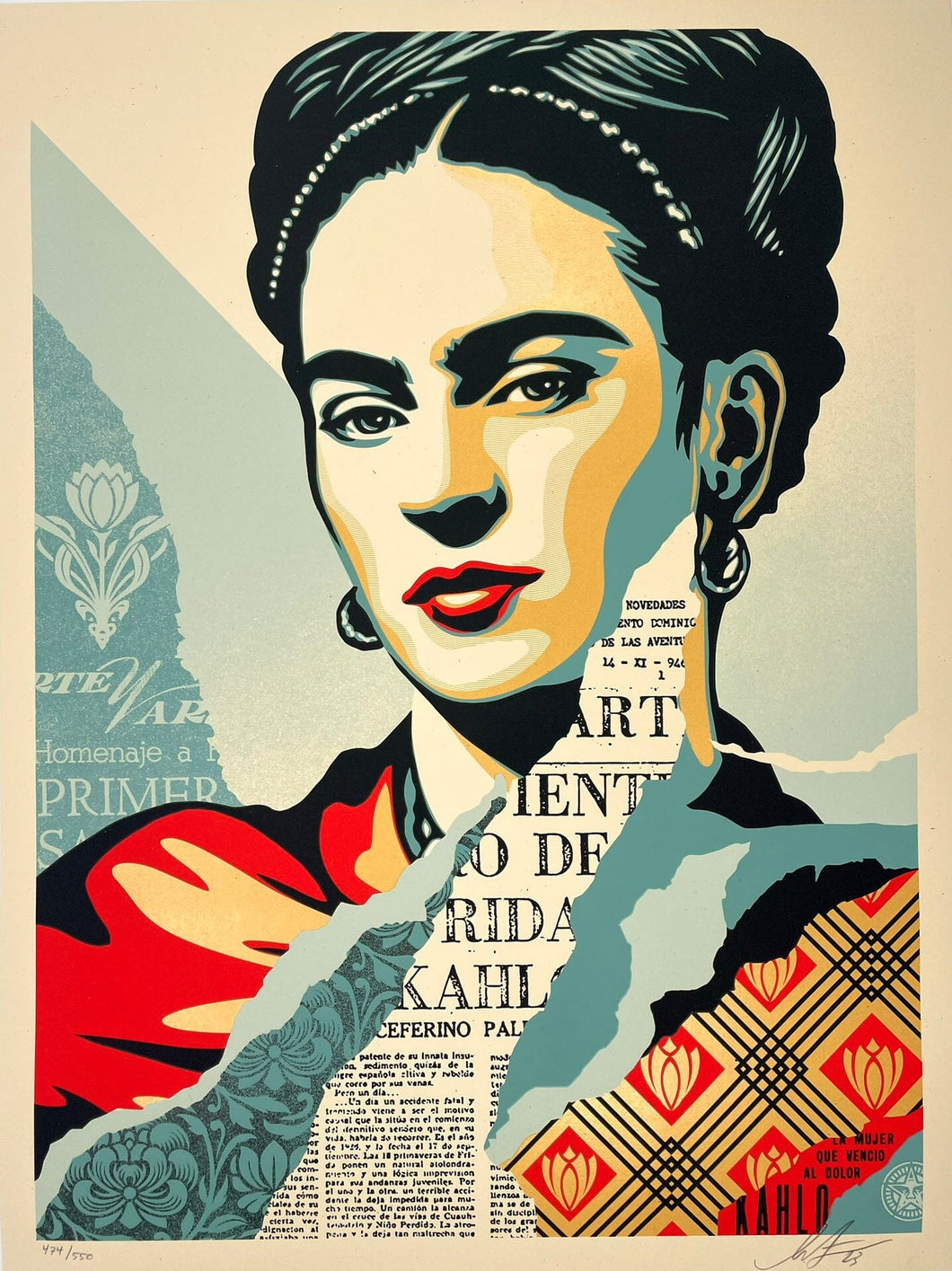 The Woman Who Defeated Pain (Frida Kahlo) Print Shepard Fairey